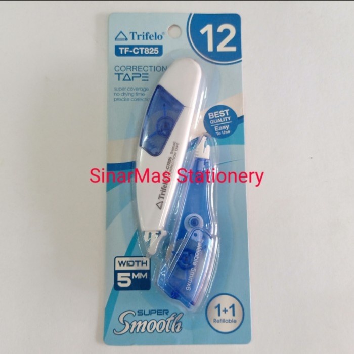 

Cantik Correction Tape Trifelo Tf Ct 825 Super Smooth - Tip Ex Kertas 12 M Trendi