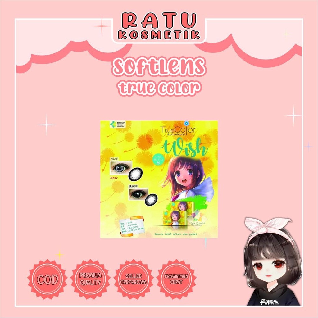 ❤ RATU ❤ Softlens True Color Wish Normal | Soflens True Colour Wish Big Eyes Dia 16mm