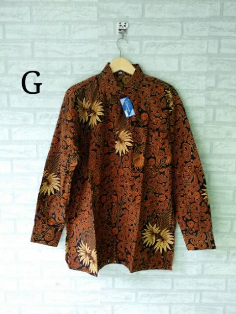 Seragam batik kemeja/ hem pria lengan panjang jumbo size M L Xl Xxl XXXL XXXXL