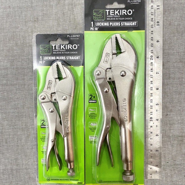 Tekiro locking pliers straight 7” dan 10&quot; / tang buaya lurus 10&quot;