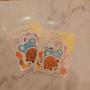 

5pcs Aesthetic Handmade BT21 Stickers Rap Line | Die cut | Decoration Planner Journal Notes