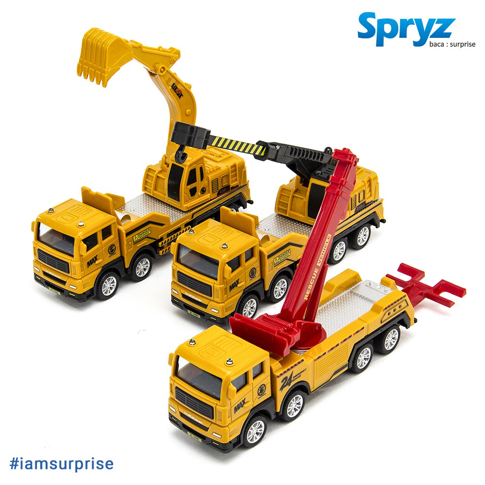 Spryz Construx 1 55 Truk Konstruksi  Mainan Miniatur 