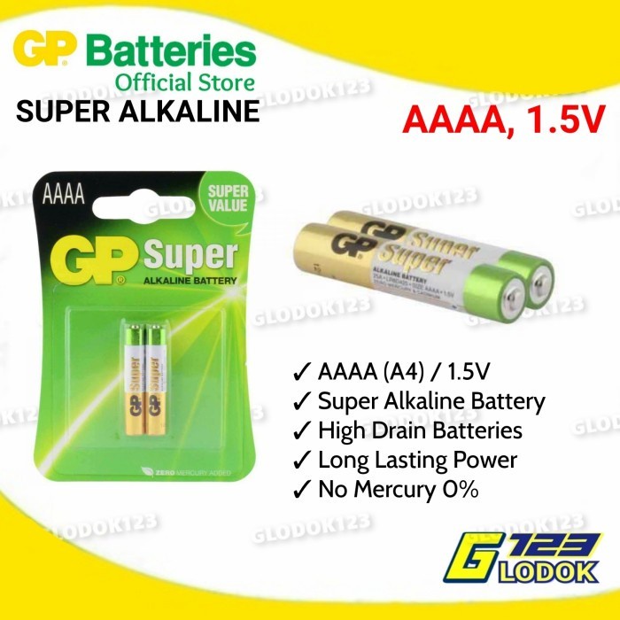 Baterai Batre Battery AAAA A4 1.5V Alkaline E96 LR61 Stylus Pen Tablet