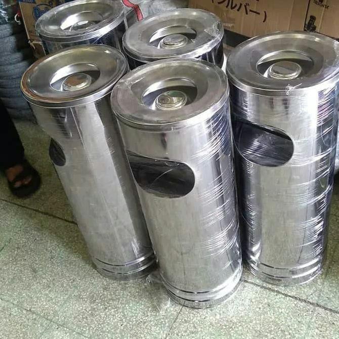 Tong sampah asbak stainless / Asbak tong sampah stainless TERMURAH