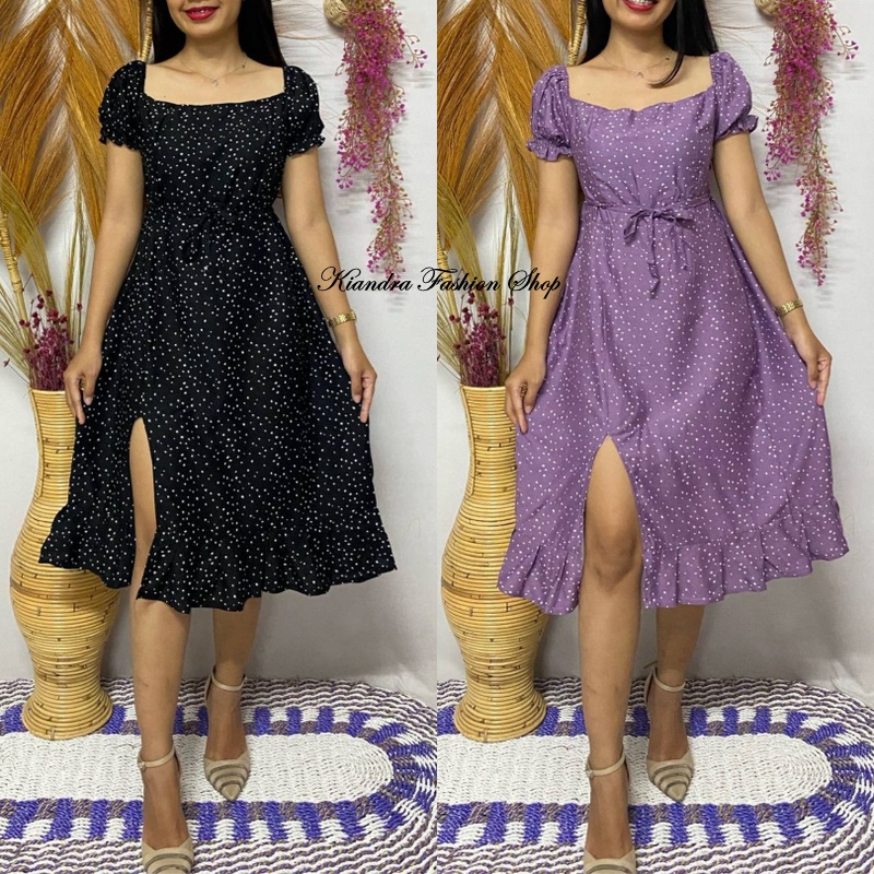 Kiandra - Dress Korea Belah Samping