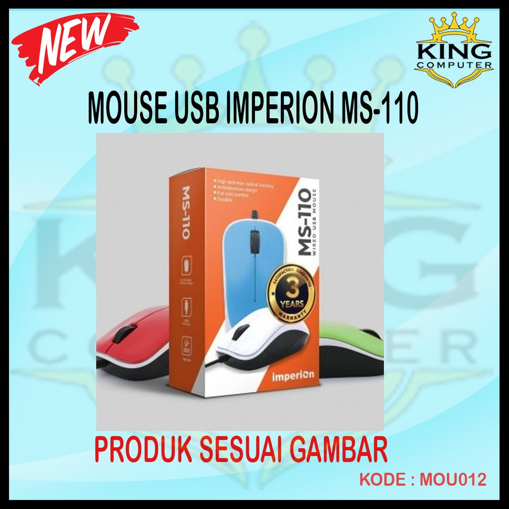 MOUSE USB IMPERION MS-110