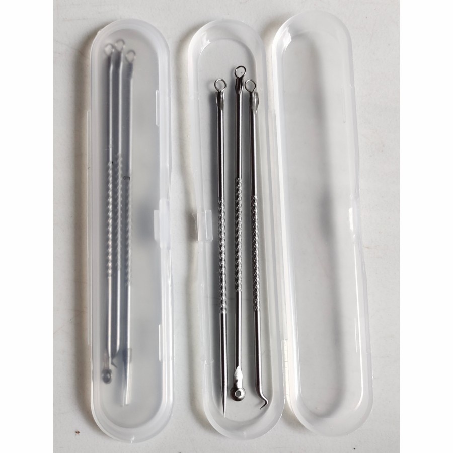 Alat pencetan jerawat komedo + BOX / pinset jerawat komedo 3 in 1