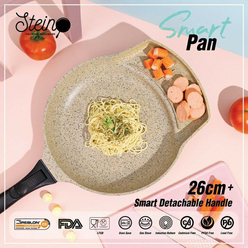 stein steincookware smart pan panci dengan peniris