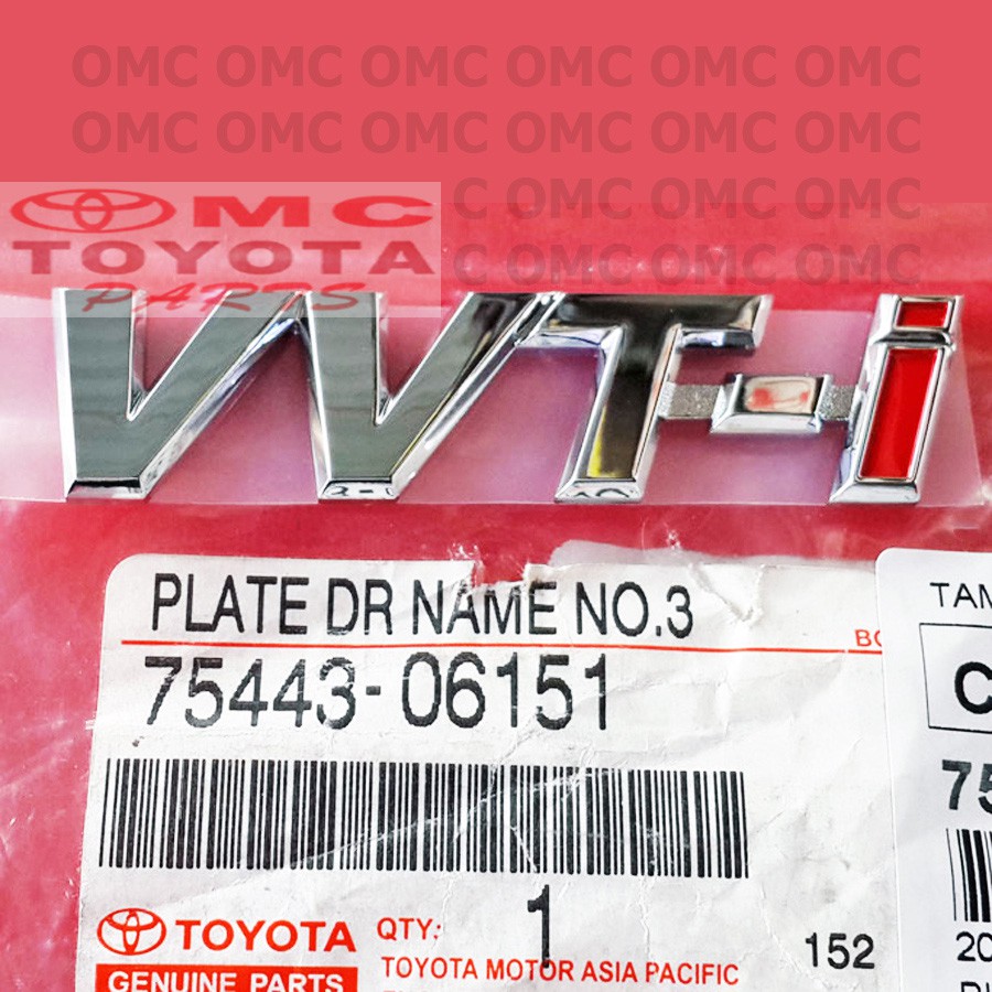 Emblem Logo Toyota VVT-i VVTi Altis Avanza Xenia Rush Vios 75443-06151