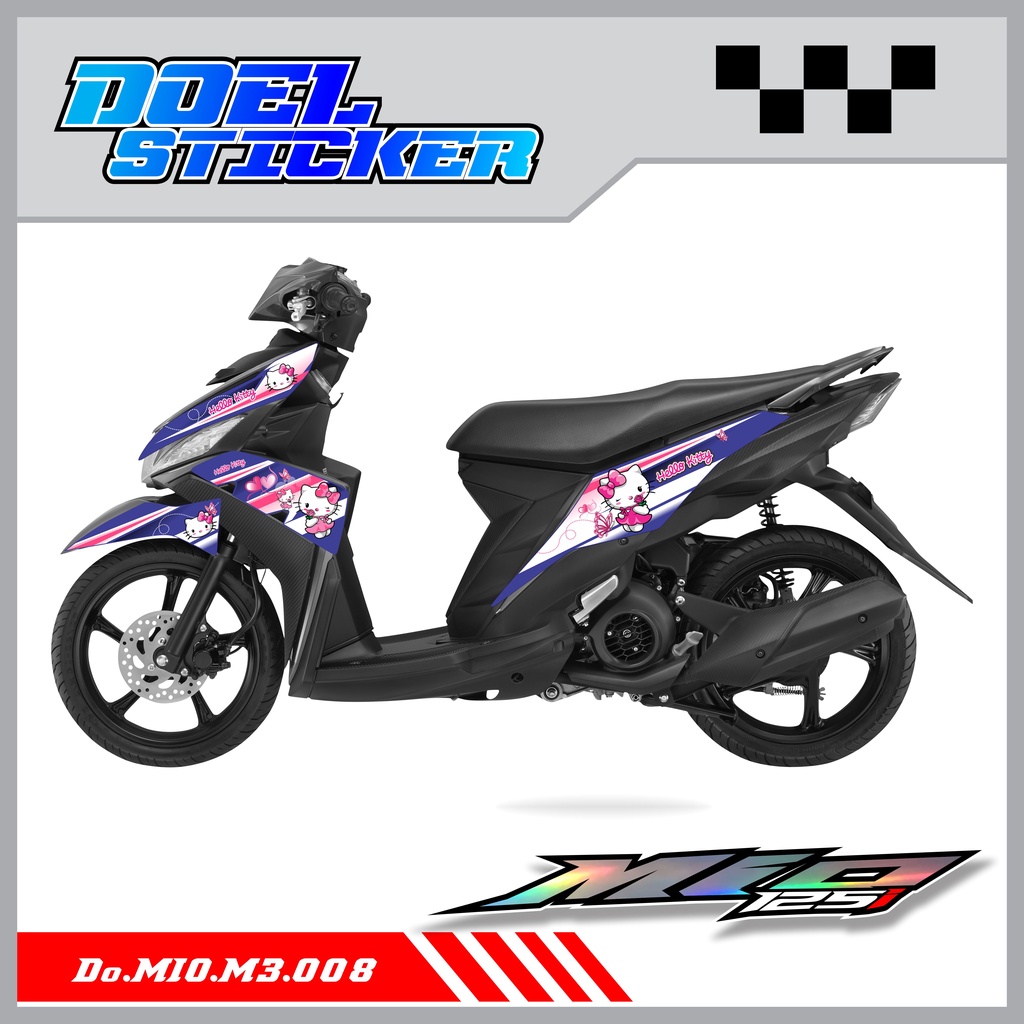 Sticker Striping Mio M3 , Mio Z , Mio 125 List Variasi Hologram pelangi,Crome Doel 008