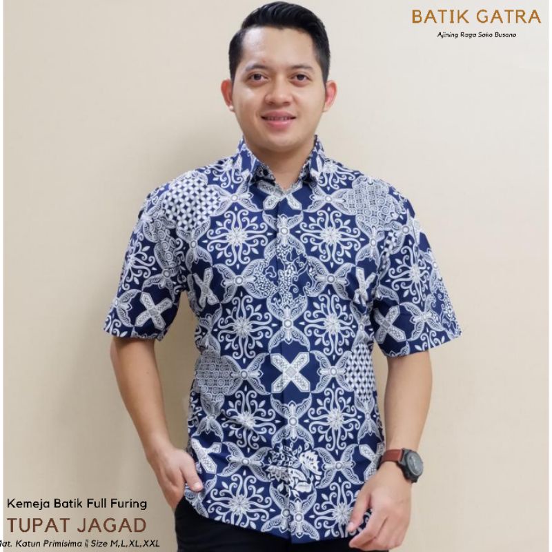 BATIK PRIA LENGAN PANJANG TUPAT JAGAD LAPIS FURING