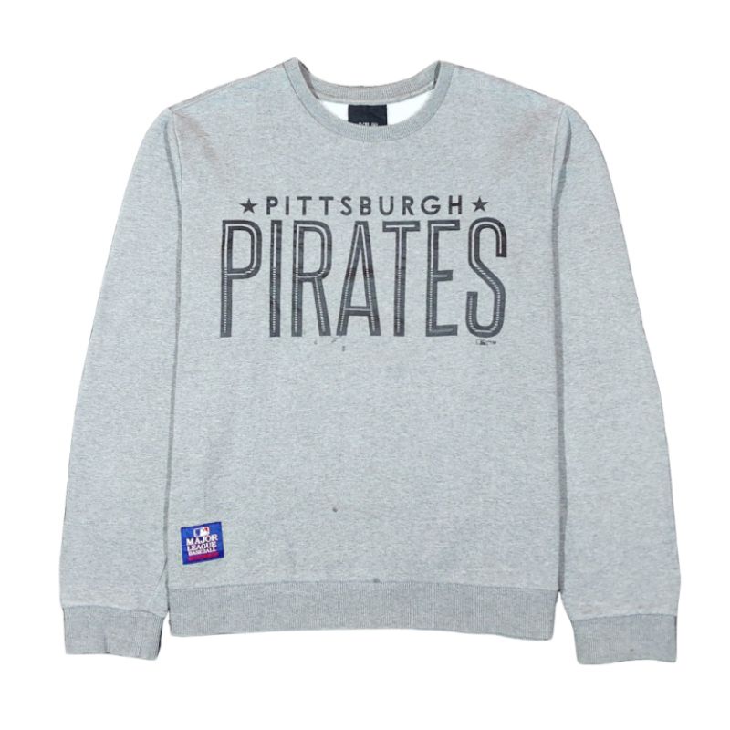 MLB crewneck sweater pirates abu-abu murah kualitas terbaik