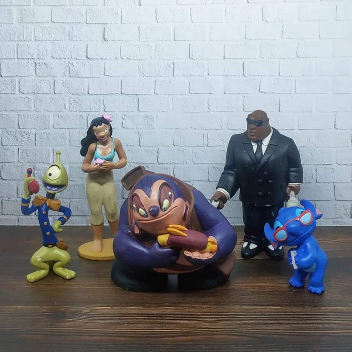 Action Figure Lilo & Stitch Set Pajangan kue