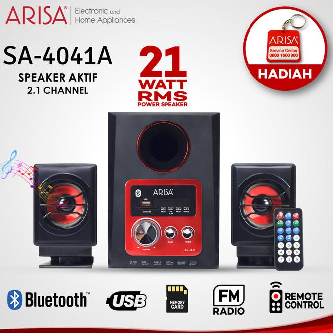 ARISA SA-4041A Portable Speaker Red