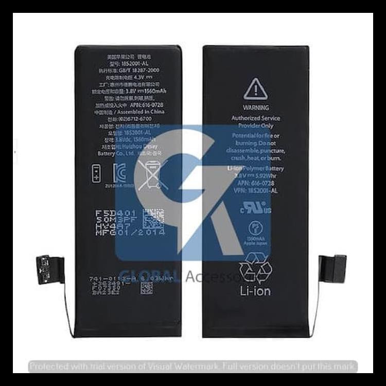 BAYAR DI TEMPAT (COD) BATERAI BATTERY BATRE IPHONE 5 / 5S / 5C ORIGINAL 100% KODE 832