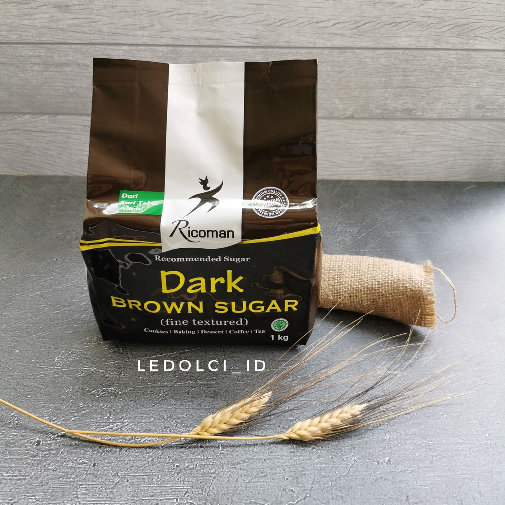 

DARK BROWN SUGAR RICOMAN 1 KG