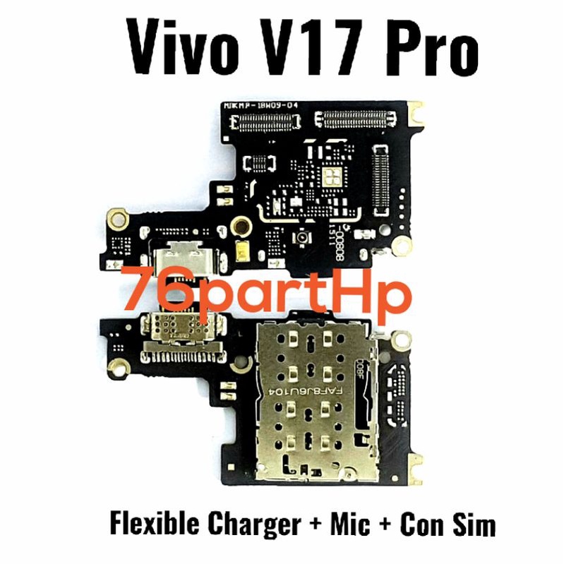 PCB Connector Charger &amp; MIC &amp; Con Sim Vivo V17 pro Flexible konektor