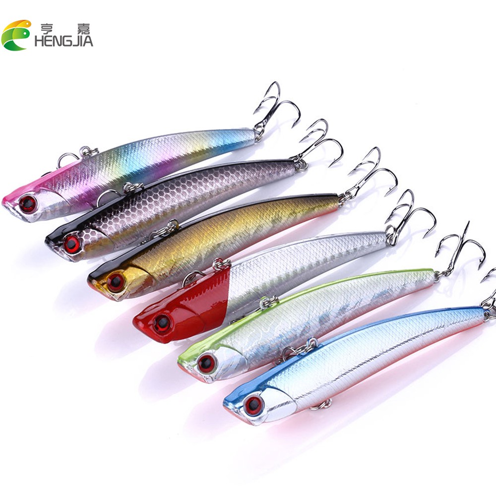 Hengjia 1pc Umpan Pancing Hardlure Bentuk Ikan Imitasi 9.5cm 26g Bahan Plastik Dengan Kail Treble