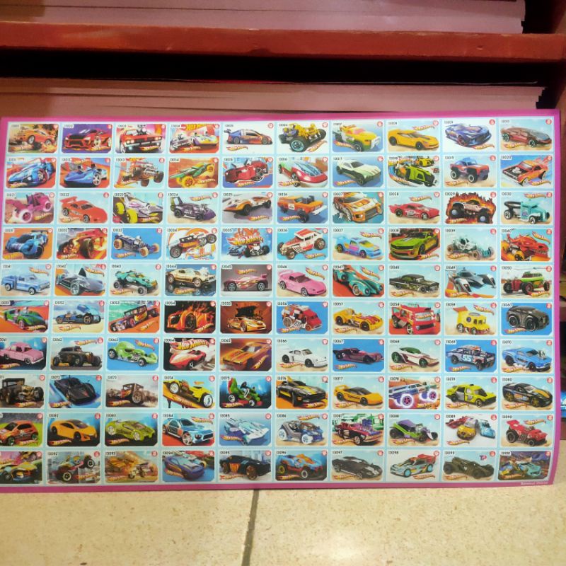 gambar poster adu gepok isi 100   / mainan kartu / mainan anak murah  / kartu gepok / umbul umbulan-HOT WHEEL