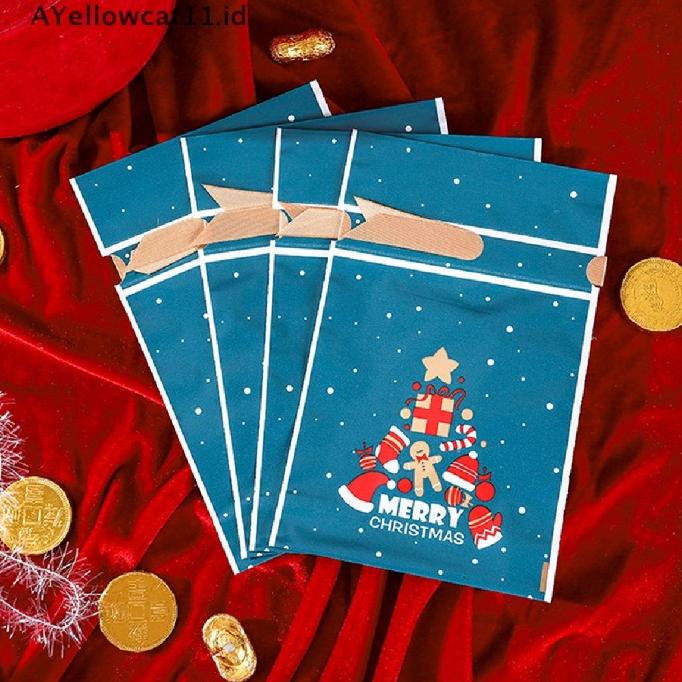 

AYELLOWCAT11 50PCS 2022 CHRISTMAS CANDY PACKAGING SANTA GIFT BAG DC452CD3