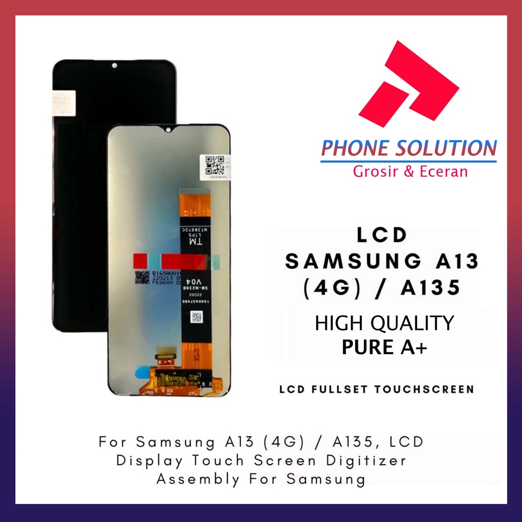 LCD Samsung A13 4G/A135 Fullset Touchscreen Original 100% // Supplier LCD Samsung - Garansi 1 Bulan