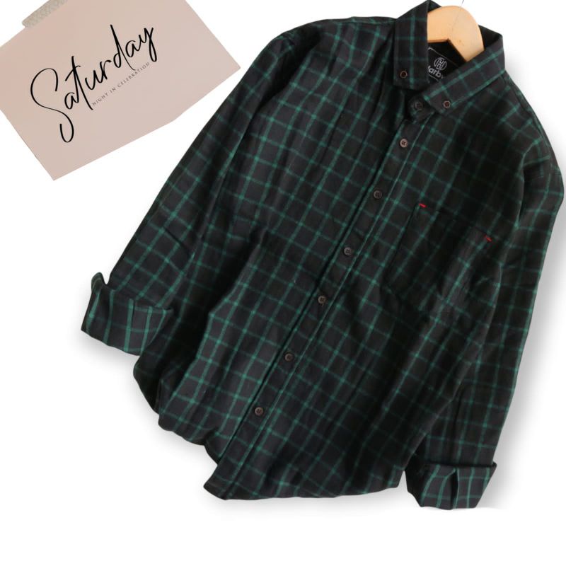 kemeja flanel lengan panjang original Saturday