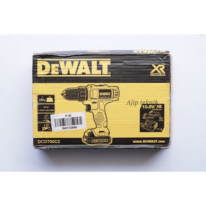 Mesin Bor Baterai DCD 700 Cordless Drill Driver Dewalt DCD700