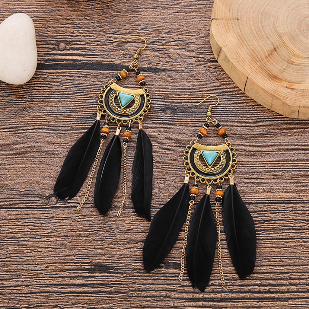 Hu Hu Hu Hu Hu Alat Bantu Pasang Kacamata♡ 1 Pasang Anting Kait Gantung Wanita Desain Bulu Sintetis Gaya Bohemianetnik Untuk Prom