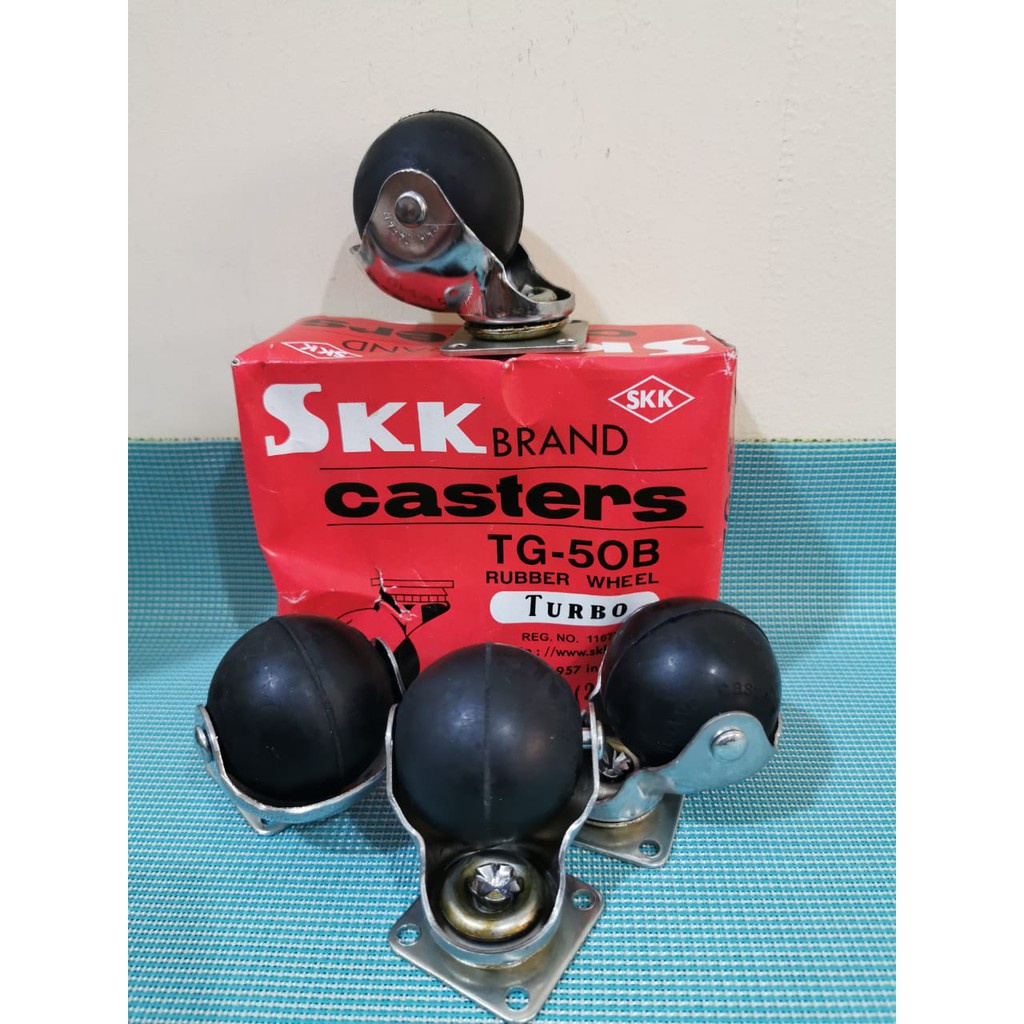 Roda Etalase Roda Bulat Karet SKK Roda Kursi Lemari Rak 4 pcs
