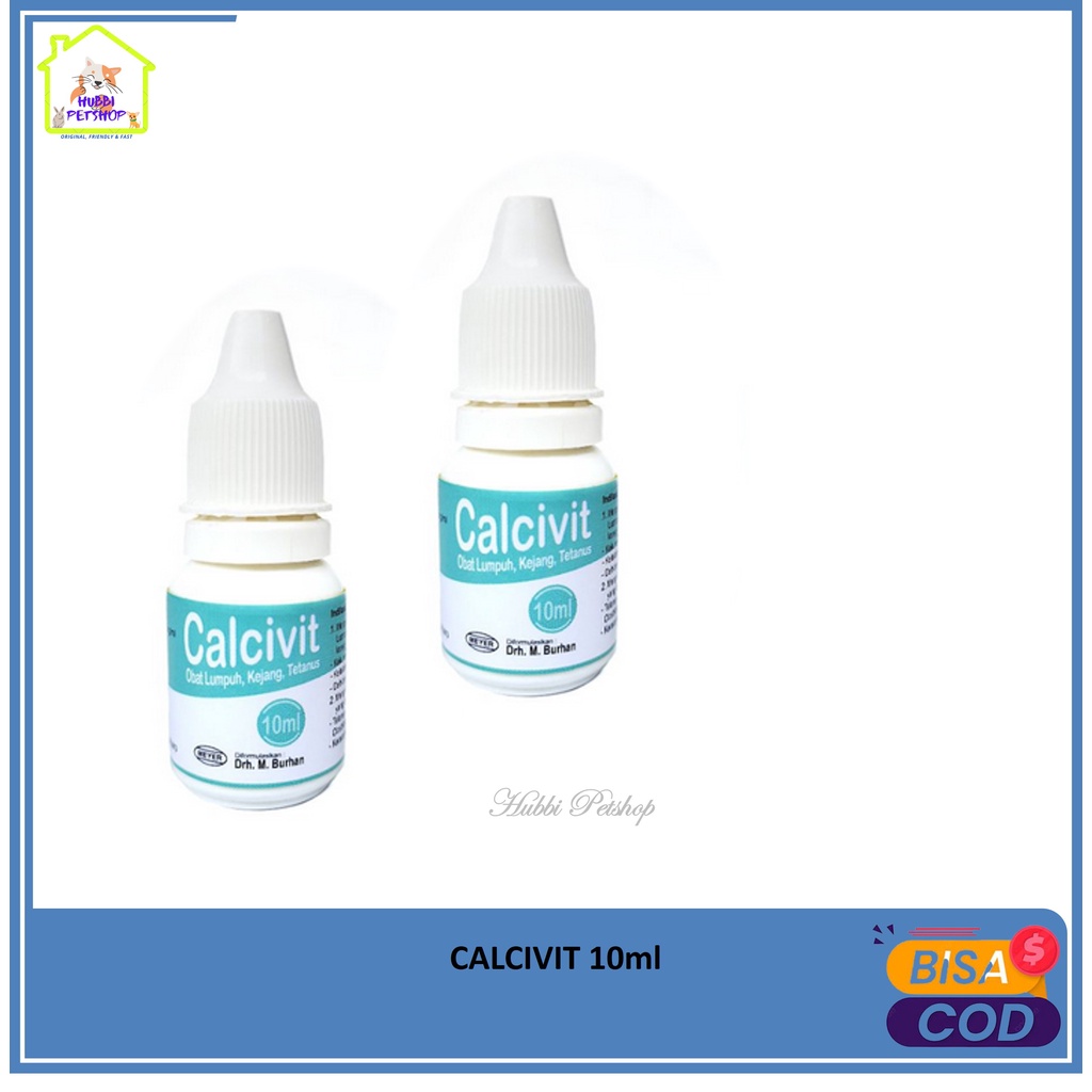 CALCIVIT 10ml/ OBAT LUMPUH KUCING ANJING / OBAT KEJANG DEHIDRASI TETANUS / MEYER / BTM