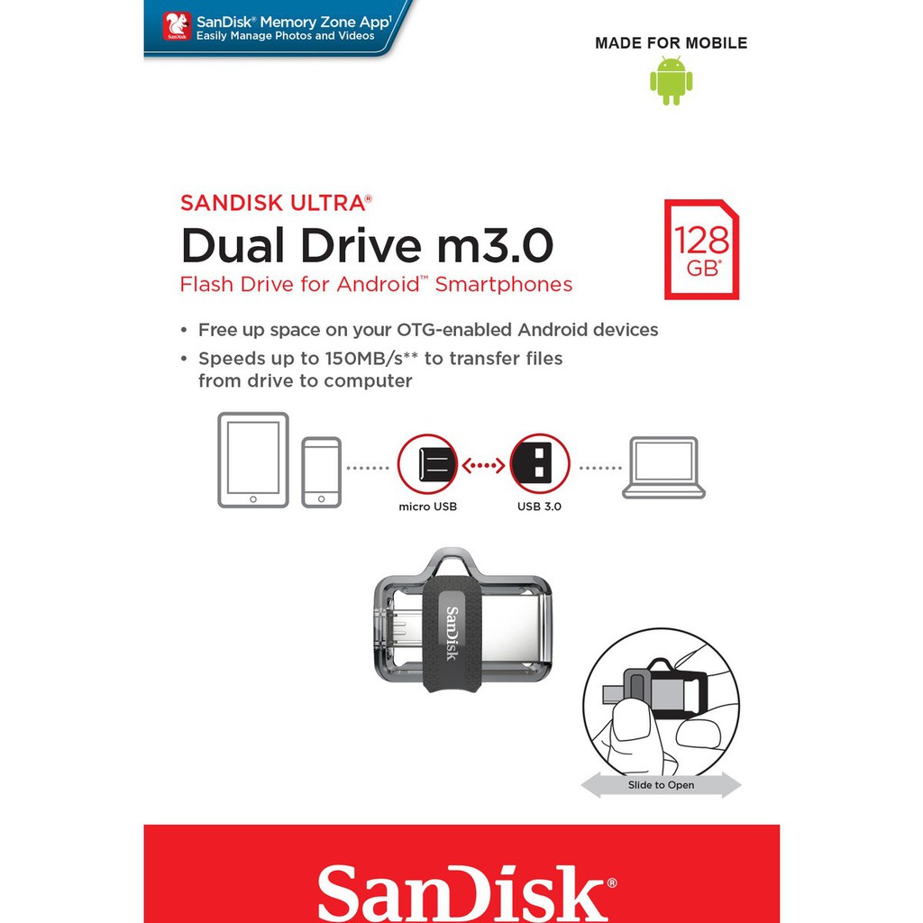 FLASHDISK OTG SANDIKS ULTRA DUAL DRIVE M3.0