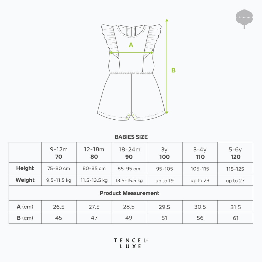 HAMAKO SUMMER SET Setelan Anak Unisex Tencel LUXE