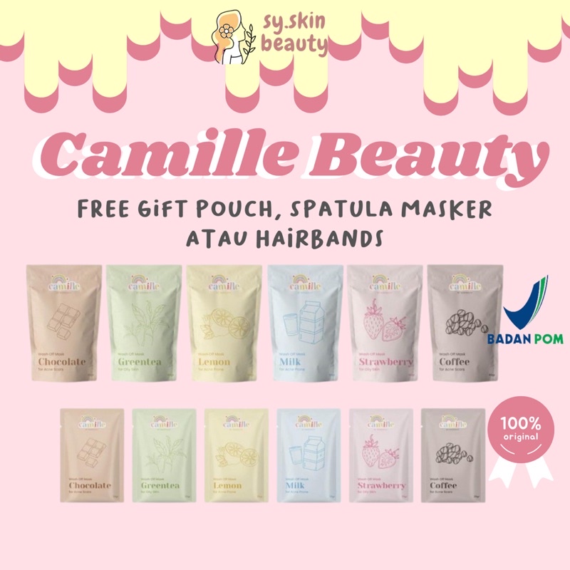 READY MASKER CAMILLE BEAUTY |  MASKER CAMILLE STRAWBERRY | CAMILLE MASK