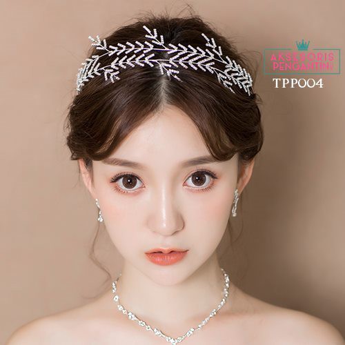 [BISA COD] AKSESORIS WANITA HEADPIECE PENGANTIN TIARA HIJAB TPP004