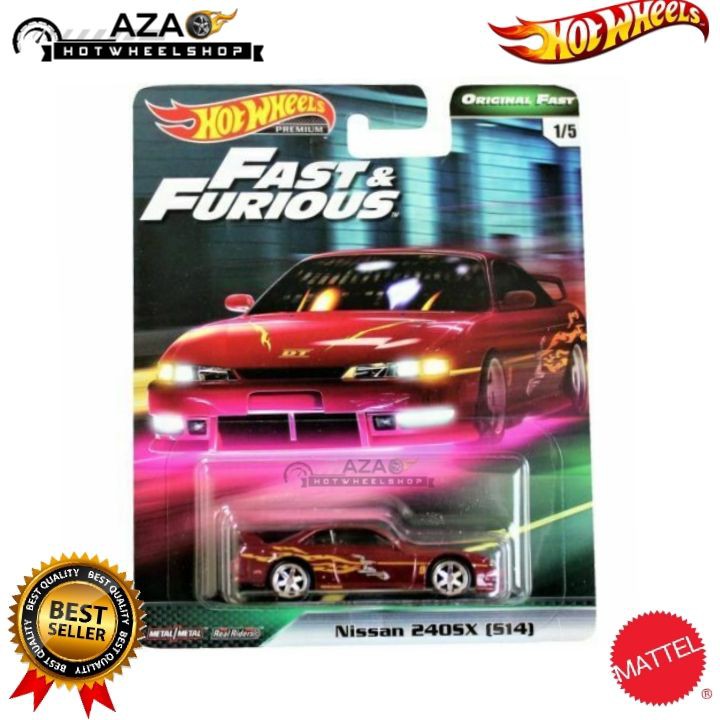 Hot Wheels Fast and Furious Nissan 240SX (S14) 240 SX S14 S 14 ORIGINAL FAST FNF B Premium mobil