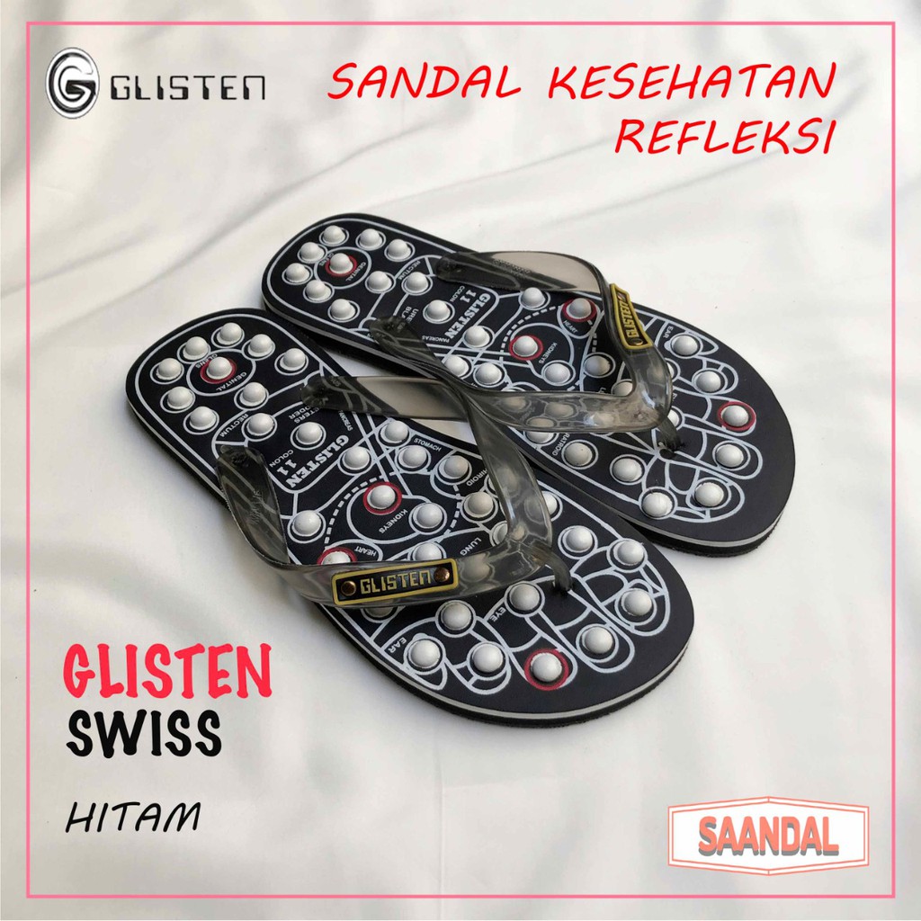 Sandal Kesehatan Refleksi Pria Glisten Swiss (Bisa Eceran)