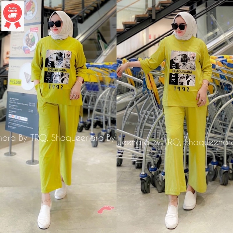 setelan kulot kaos shaqueenara/set kulot shaqueenara/set cel shaqueenara/setelan celana shaqueenara/