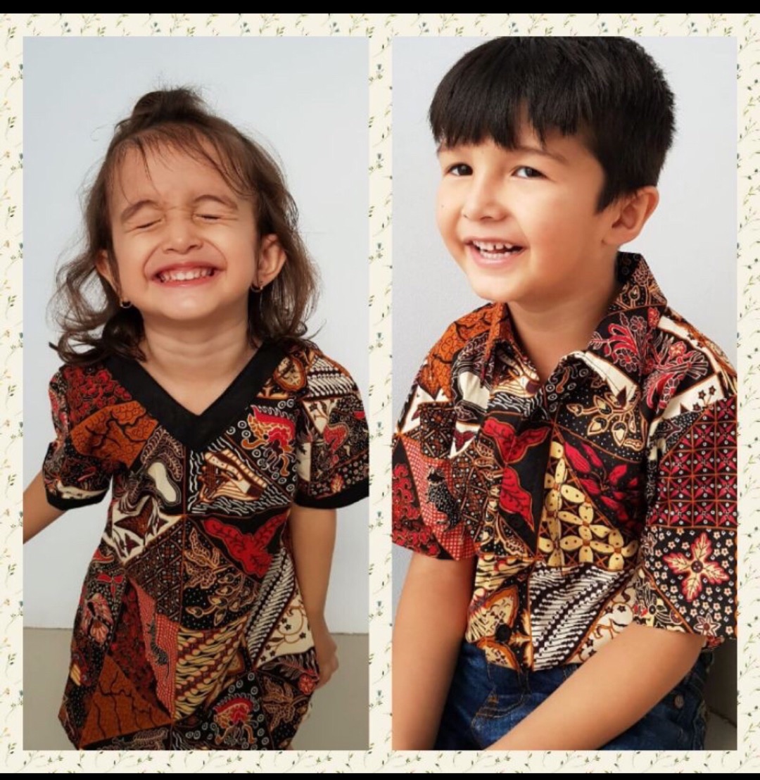 Batik Couple Anak Batik Anak Couple Kakak Adik Kemeja Dress Kekinian