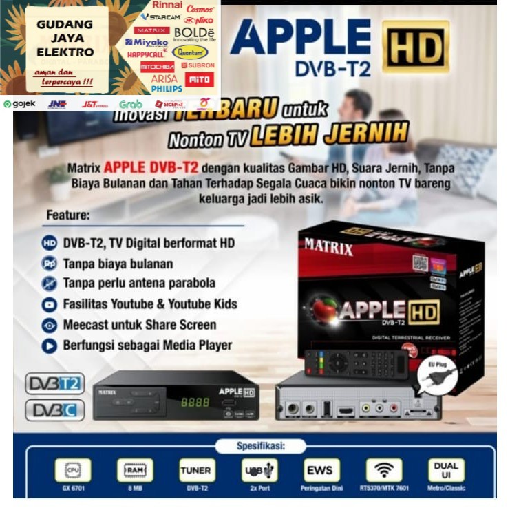 TV DIGITAL DVB T2 MATRIX APPLE SET TOP BOX