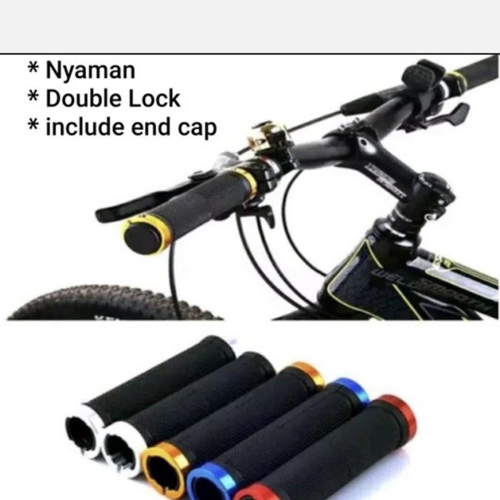 PROMO***Handgrip stang sepeda Double lock nyaman buat gowes