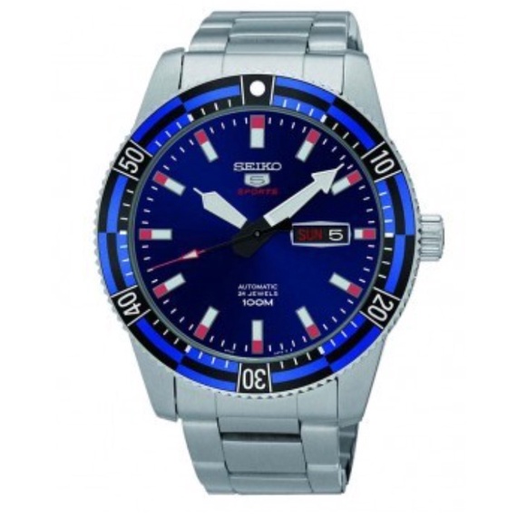 Seiko 5 SRP731K1 Sports Automatic Silver Blue