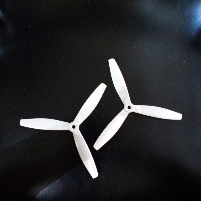 Gemfan Propeller Bullnose 6040 6x4 3Blade 1pair putih Nylon fiber glas Glass Prop CW CCW RC Drone