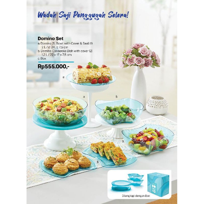 domino set tuperware