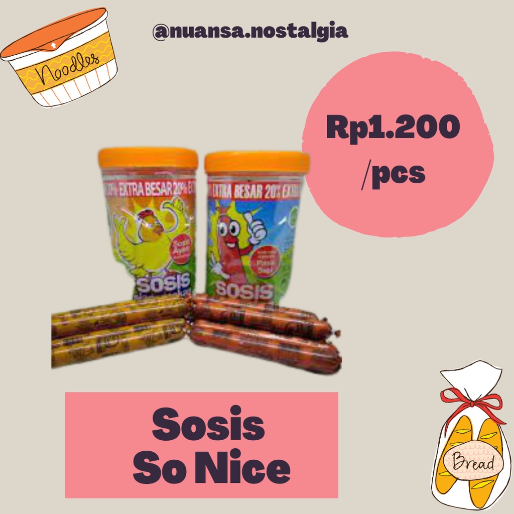 

TERMURAH! Sosis So Nice Ayam dan Sapi