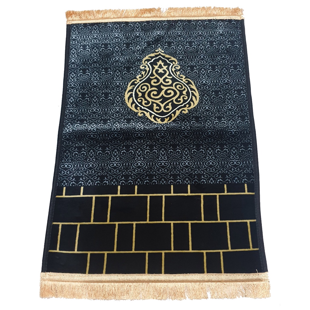 Sajadah Busa Hitam Kiswa Sajadah Imam Besar 70 x 110