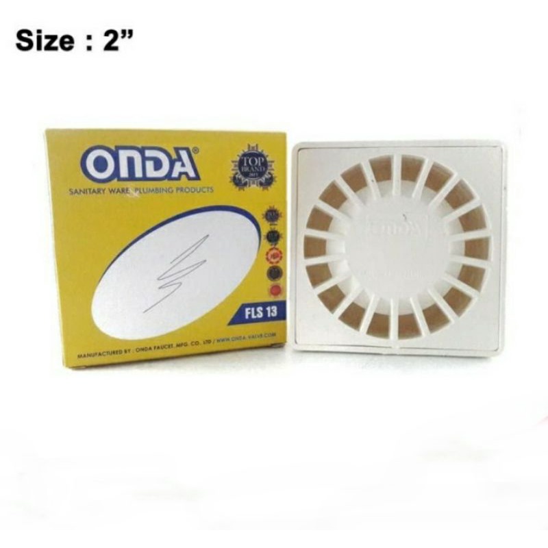 Saringan air lantai floor drain PVC kamar mandi WC Toilet ONDA FLS 13