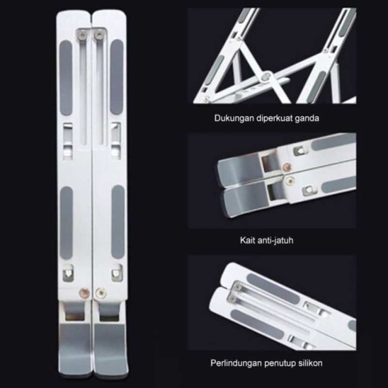 Dudukan laptop stand laptop dudukan tablet lipat bahan kuat pasar murah