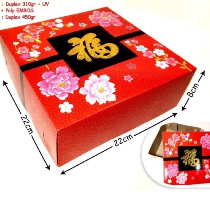 

☺_☻ box kotak dus kue lapis box kue bolu imlek uk 22x22x8cm