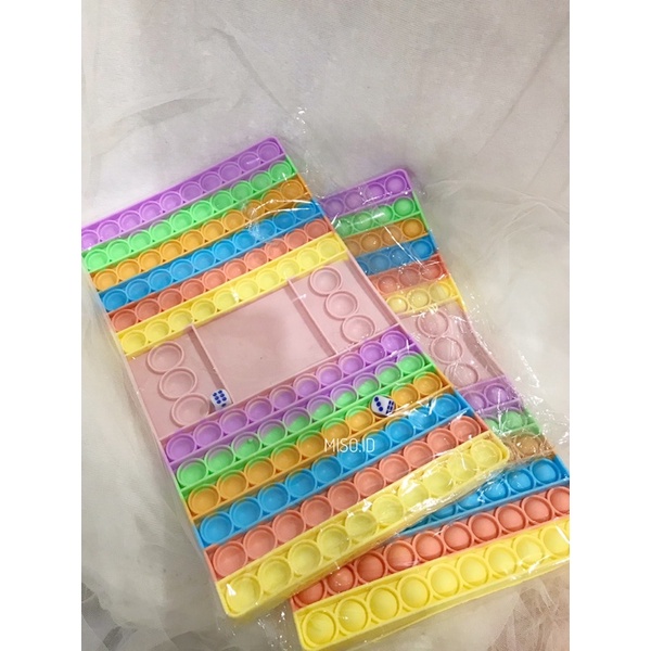 MISO BIG POP IT Jumbo kotak rainbow murah 30cm/fidget toys set pack mainan interaktif pereda stress-3