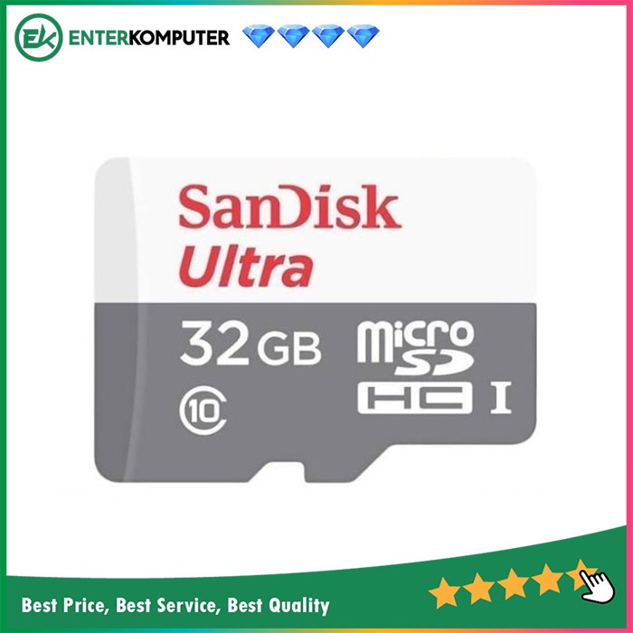 Sandisk MicroSD Ultra 100MB/S 32GB Class 10 UHS-1 - SDSQUNR-032G